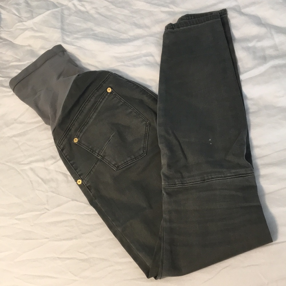 Grey Moto maternity jeans